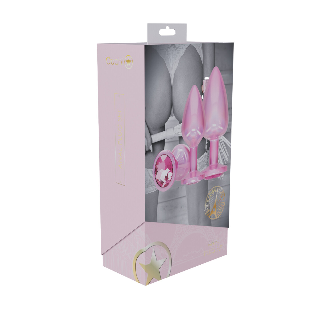 Paris Collection - Metalen Anale Plug Set - Roze