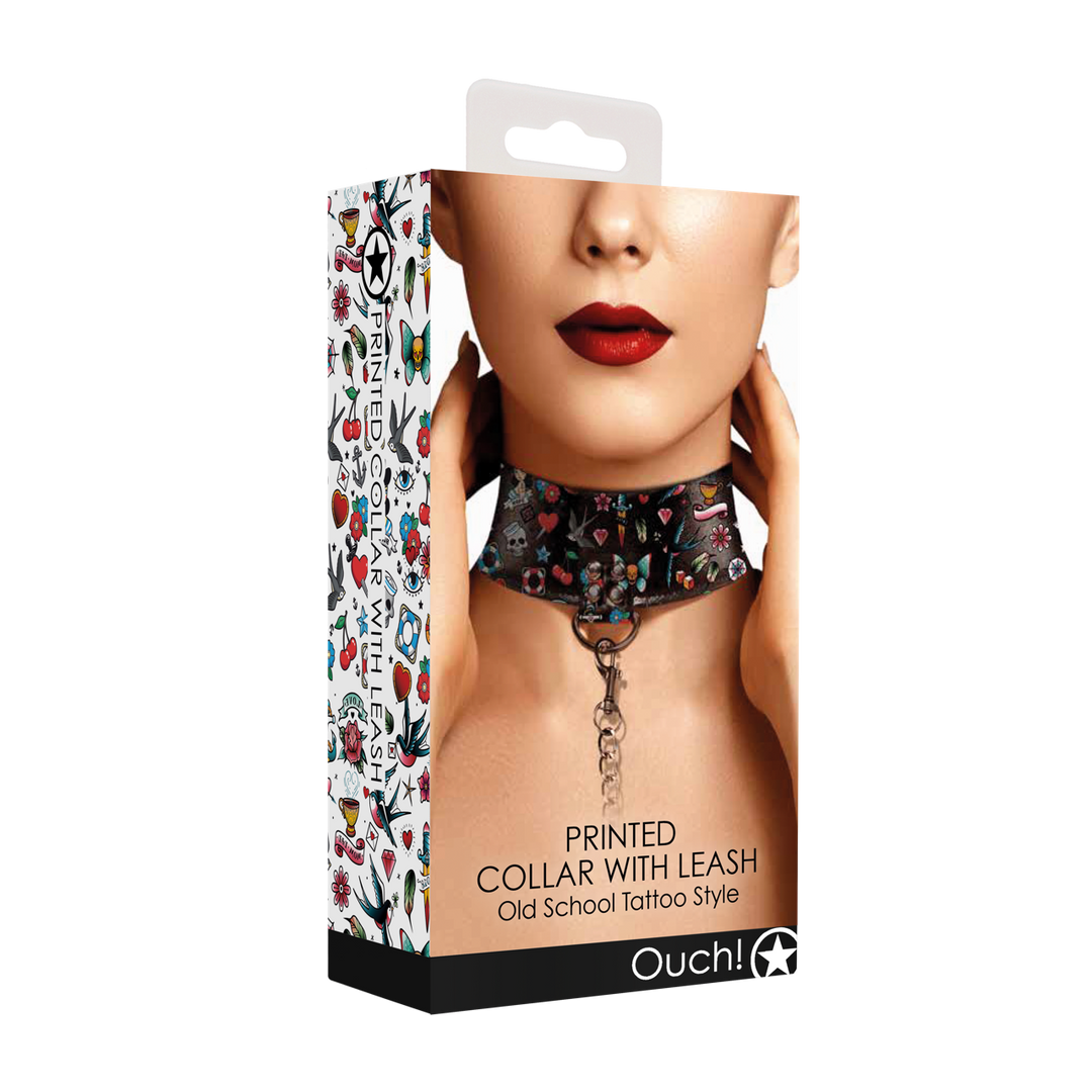 Bedrukte Halsband met Lijn