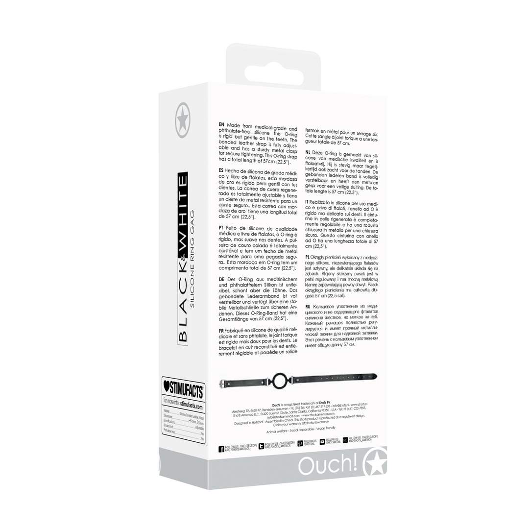 Black White - Silicone Ring Gag