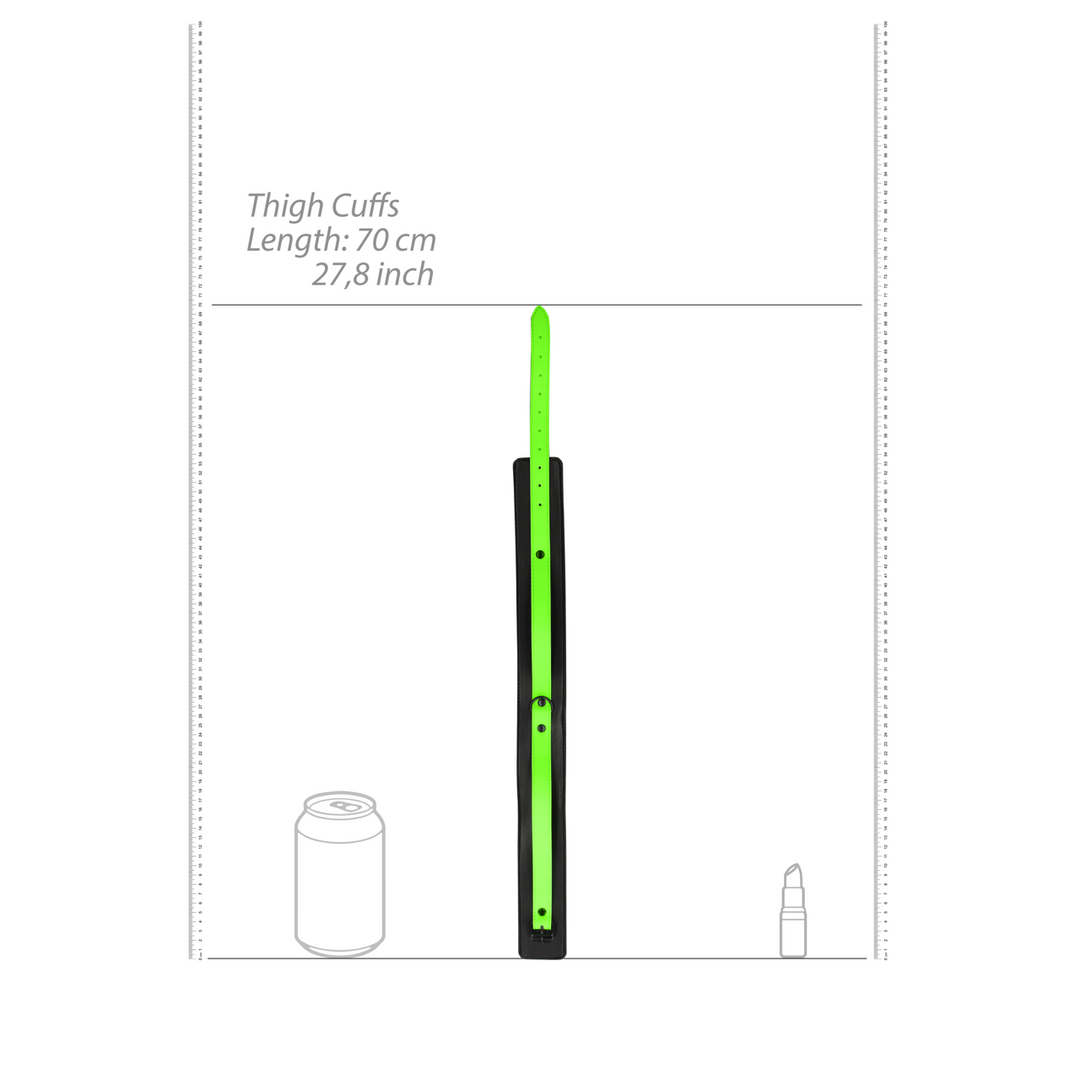 Dijbanden met Riempje en Handboeien - Glow in the Dark - S/M