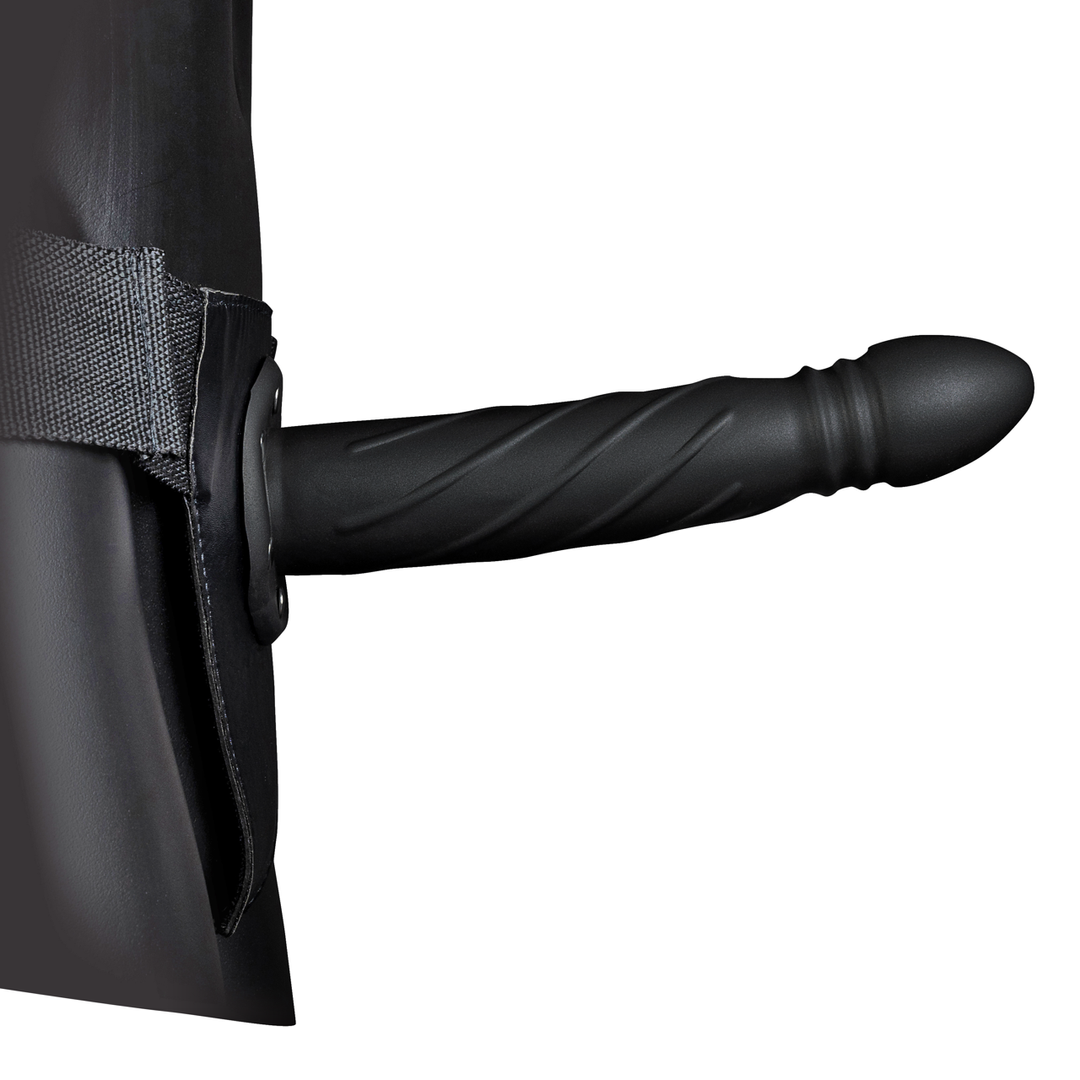 Ouch! - Twisted Hollow Strap-On - 20 cm - Zwart