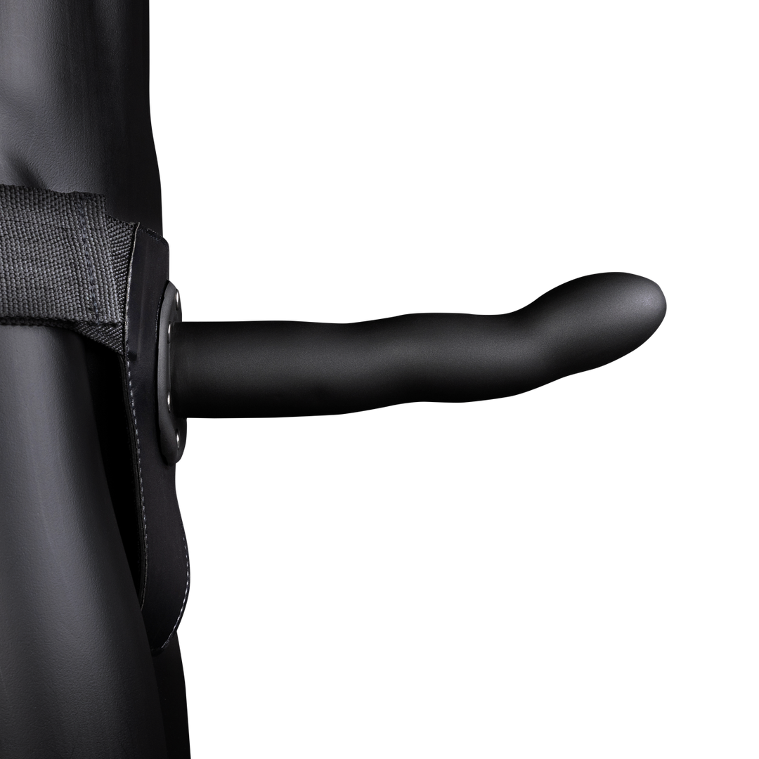 Ouch! - Gebogen Holle Strap-On - 8 / 20 cm - Zwart