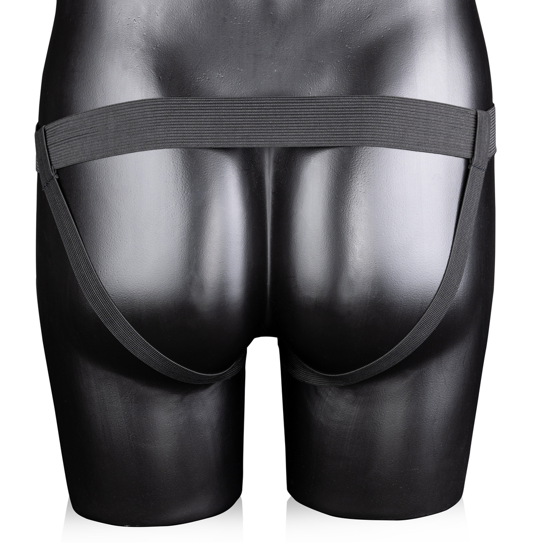 Ouch! - Gebogen Holle Strap-On - 8 / 20 cm - Zwart