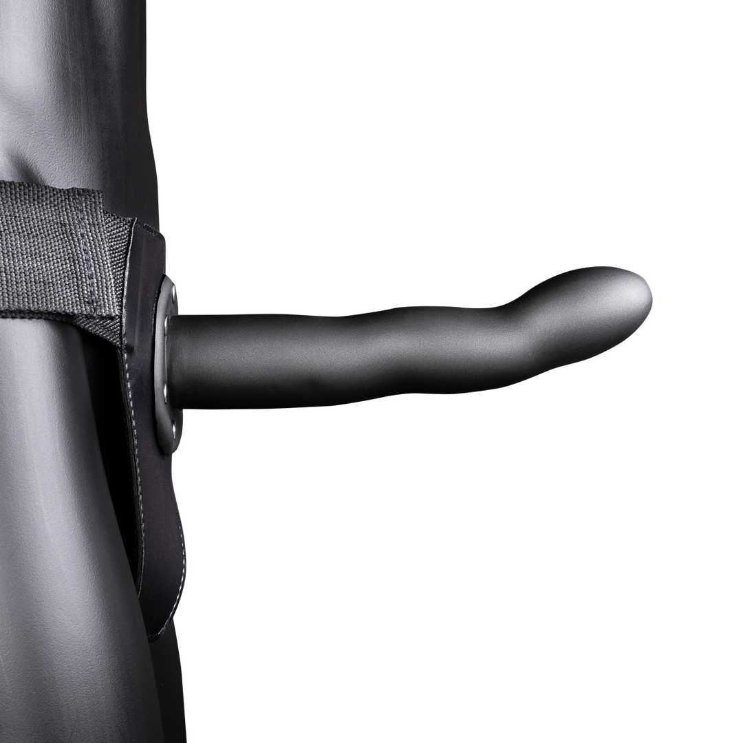 Ouch! - Gebogen Holle Strap-On - 8 / 20 cm - Gunmetal