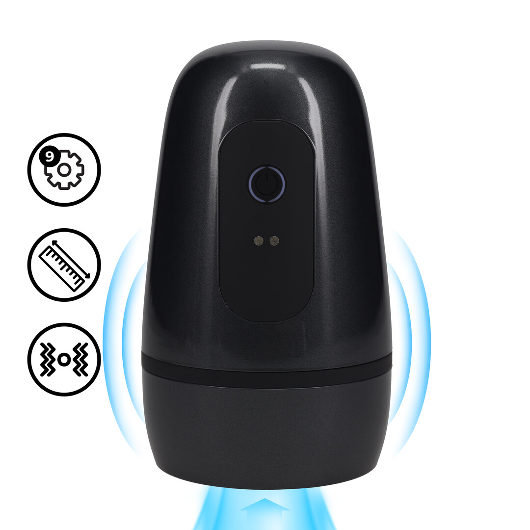 Pulsar - Negative Pressure Suction and Vibration Masturbator Pump - Gun Metal