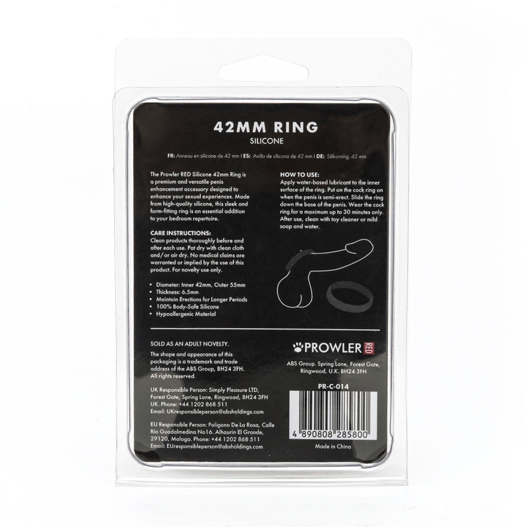 Prowler Red - Silicone 42mm Ring - Zwart