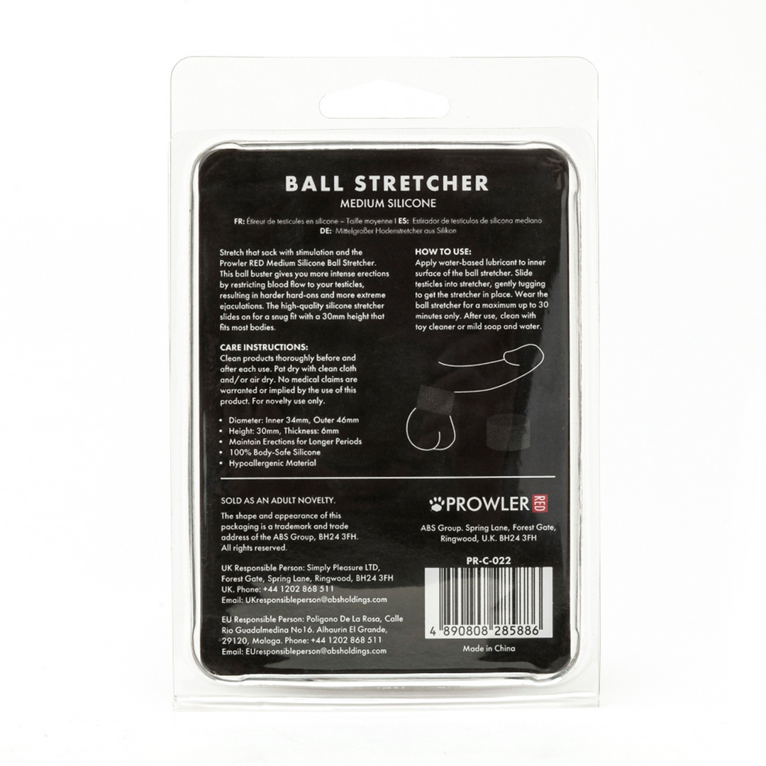 Prowler Red - Silicone Ball Stretcher - Medium - Zwart
