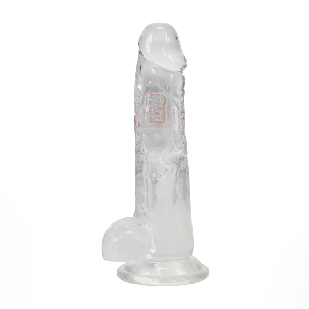 RealRock - LED Vibrerende Rechte Penis met Ballen - 20 cm - Transparant