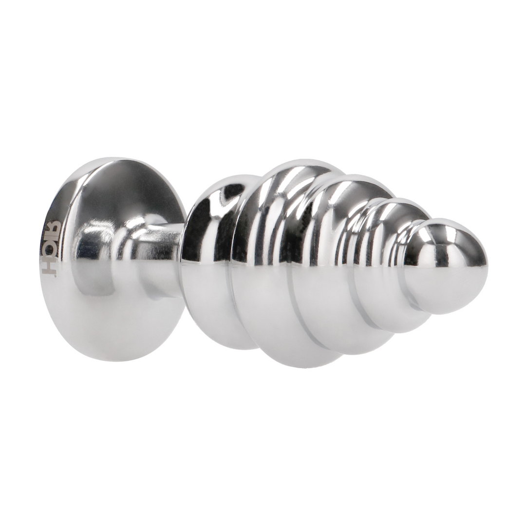 Rich - Ribbed Diamond Plug - 2.8 / 7 cm - Silver