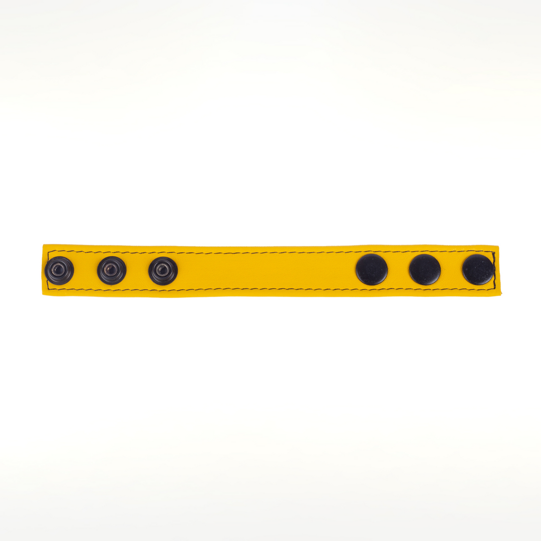 Cocky - Verstelbare Leren Cockring - Geel