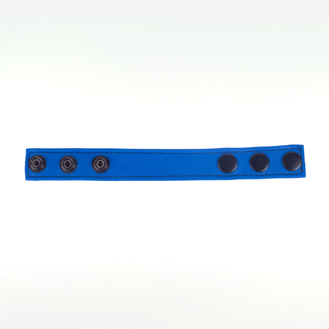 Cocky - Verstelbare Leren Cockring - Blauw