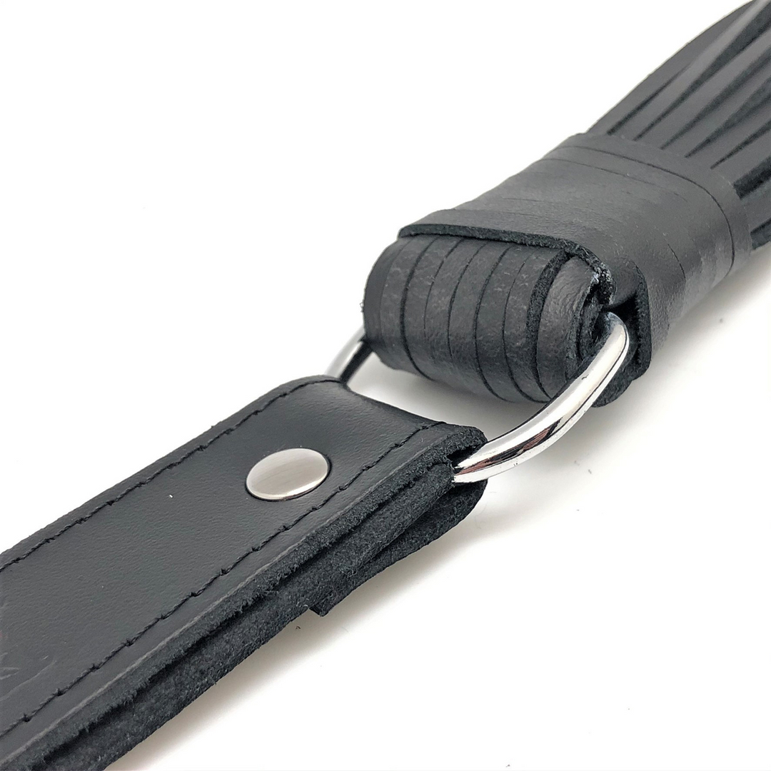 Martinet met Leren Touwen - 75 cm - Zwart