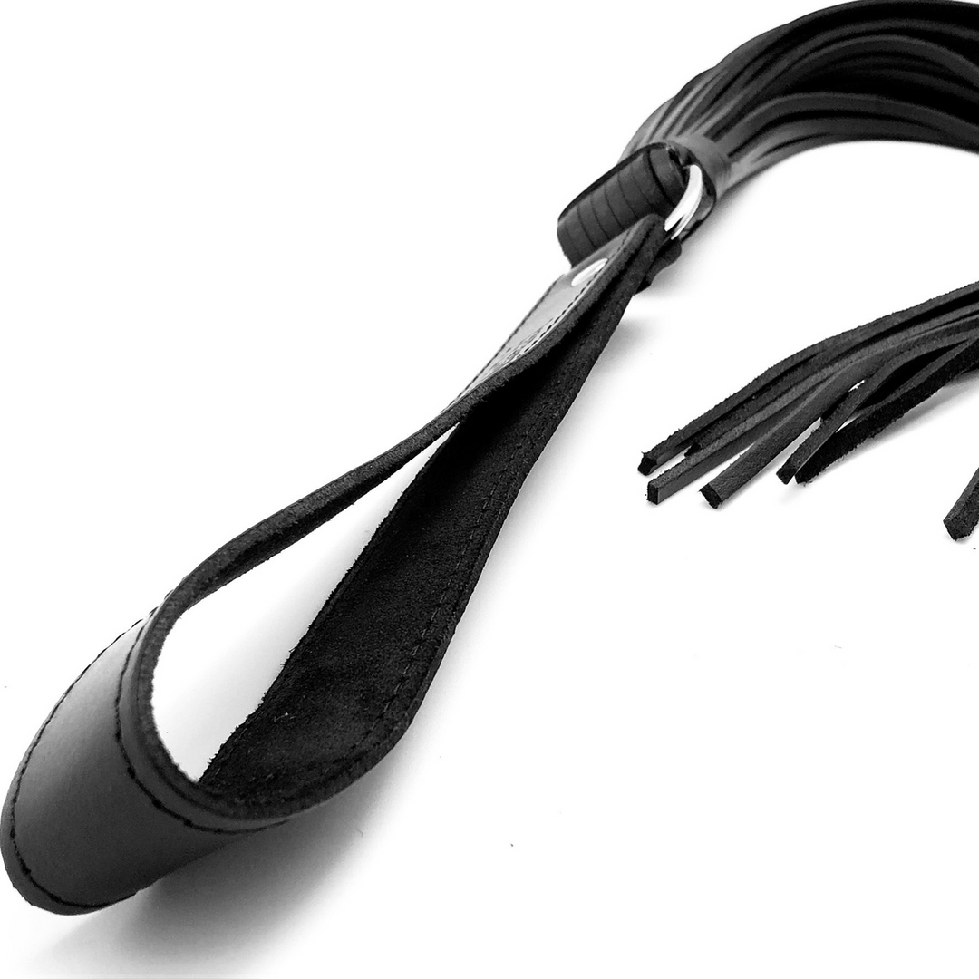 Martinet met Leren Touwen - 75 cm - Zwart