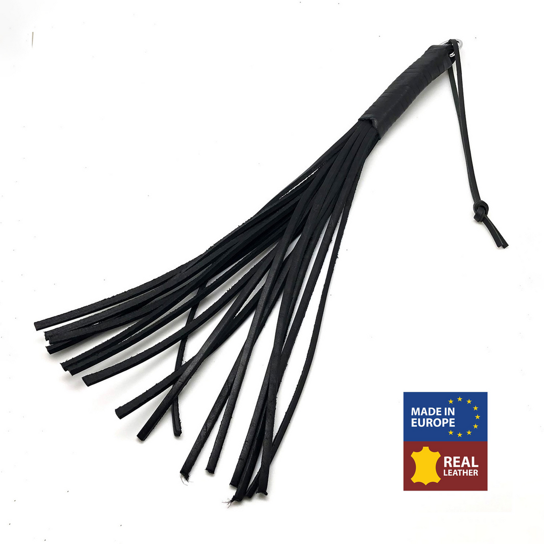 Martinet met Leren Touwen - 43 cm - Zwart