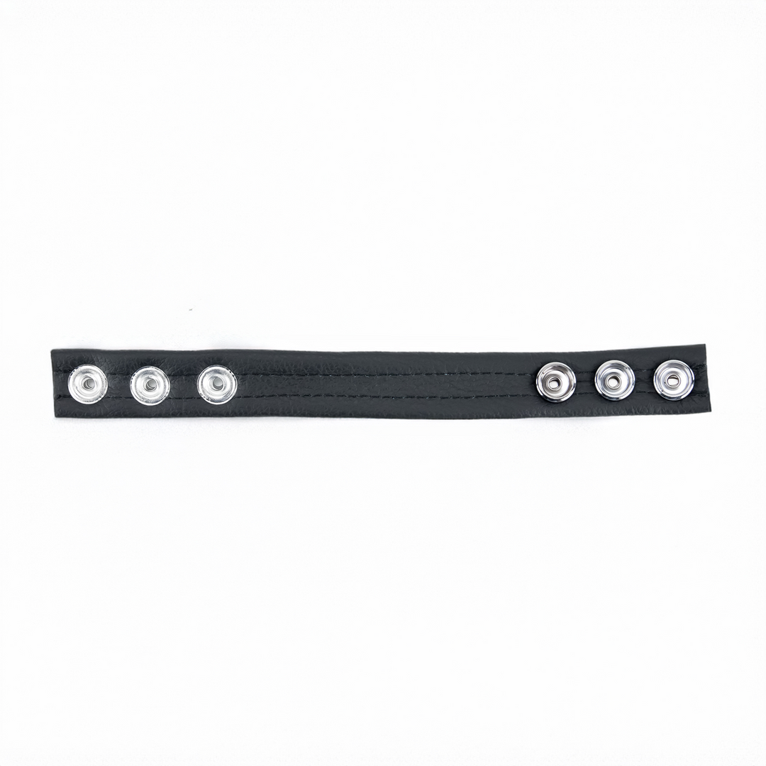 Verstelbare Leren Cockring - Zwart