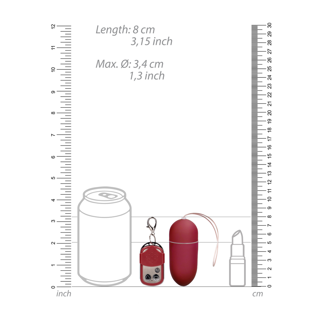 Toys by Shots - Vibrerende Ei met 10 Snelheden en Afstandsbediening - L - Rood