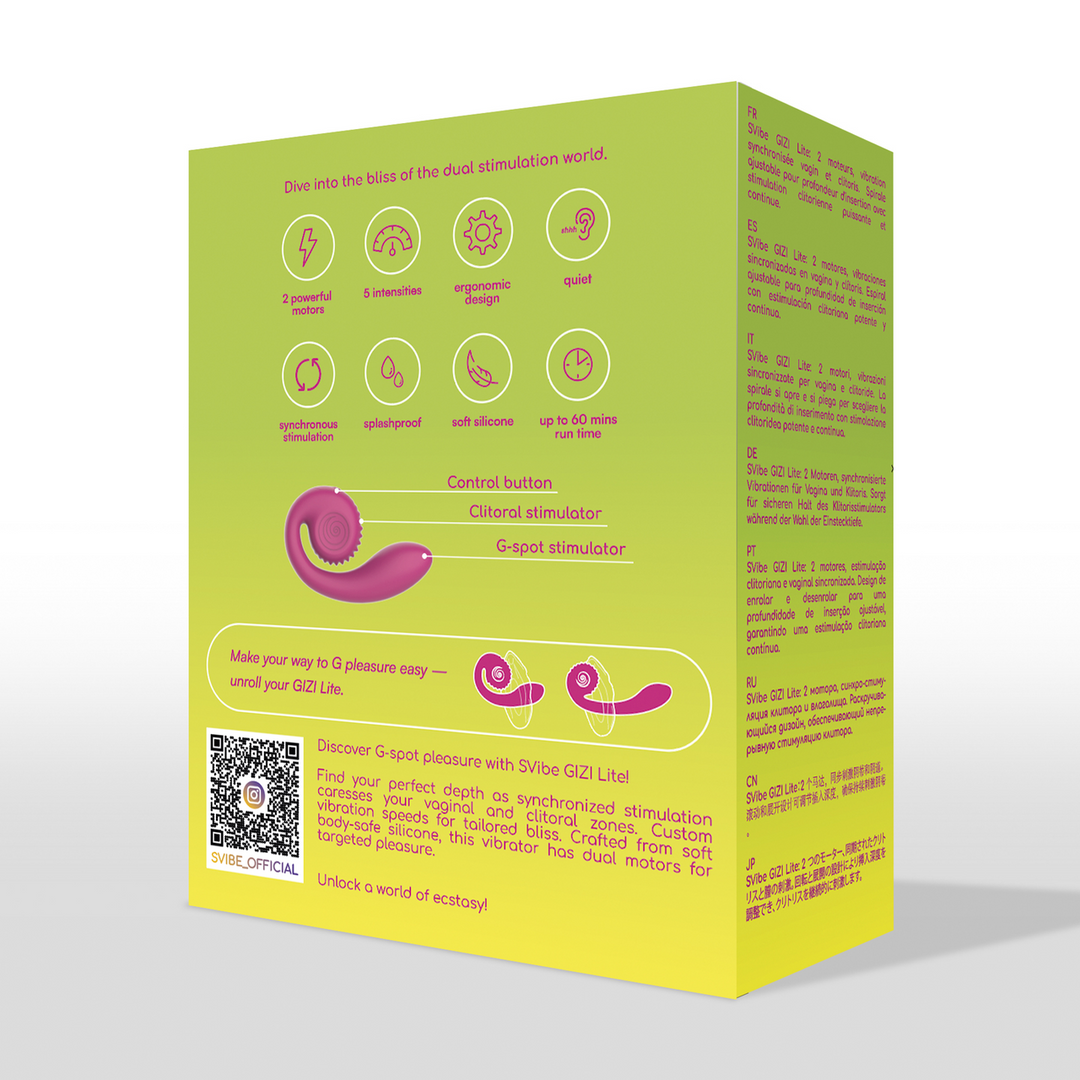 Snail Vibe - GIZI Lite - Dual G-Spot Stimulator - Zoete Dragonfruit
