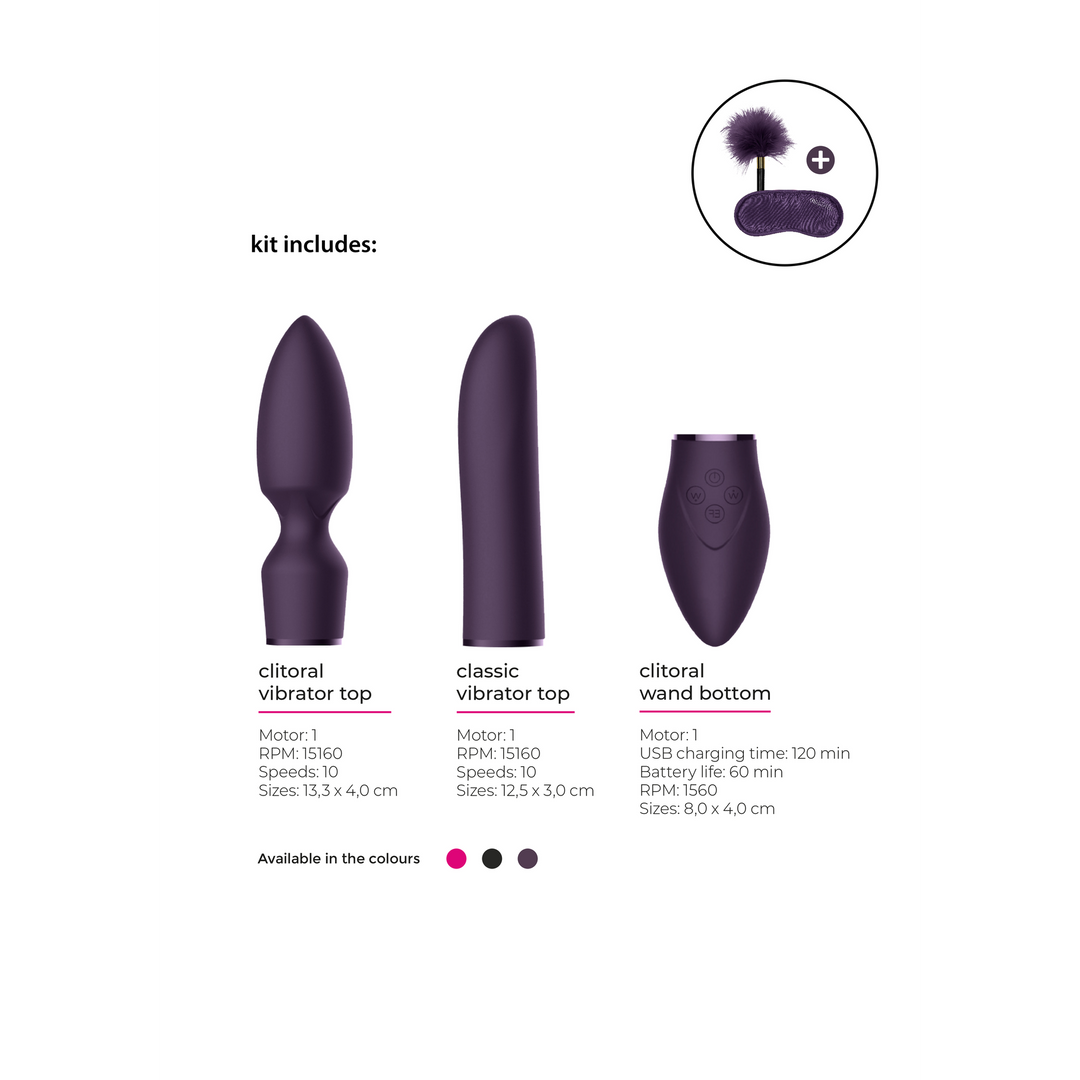 Switch - Pleasure Kit #4 - Vibrator with Different Attachments
