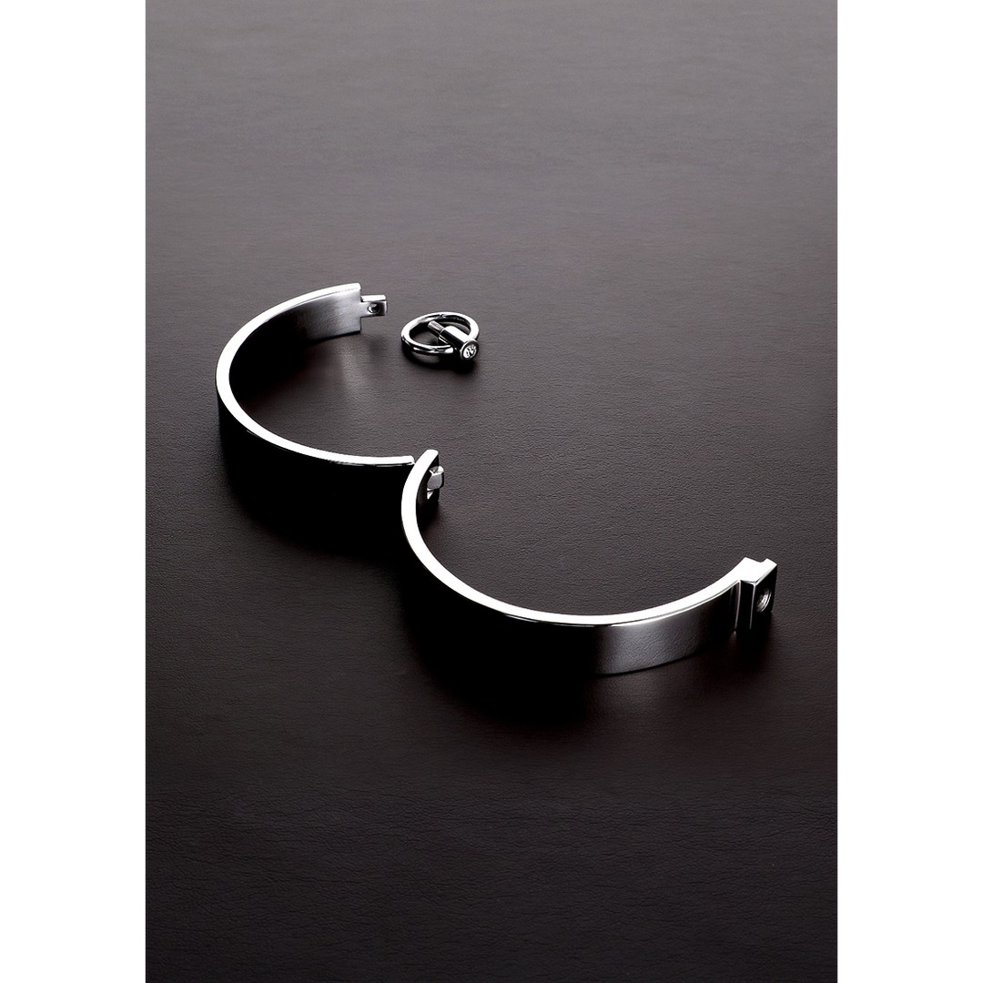 Steel by Shots - Stijlvolle Slave Collar met Edelstenen - US Maat 16 / EU Maat 44