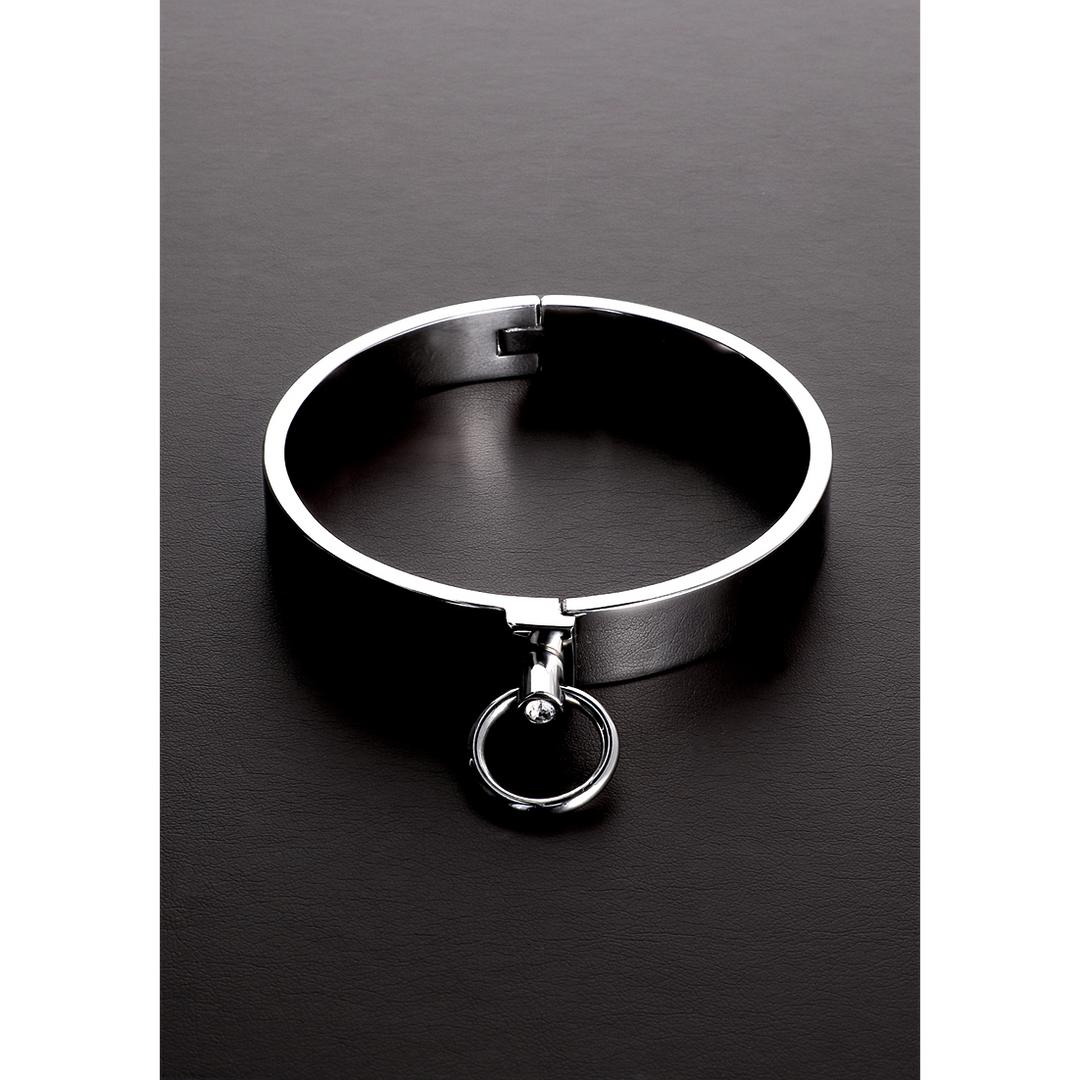 Steel by Shots - Stijlvolle Slave Collar met Edelstenen - US Maat 16 / EU Maat 44