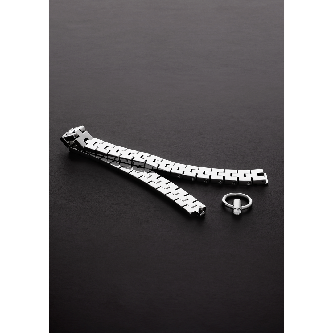 Steel by Shots - Horlogeband Kraag met Slot - 17 / 43 cm