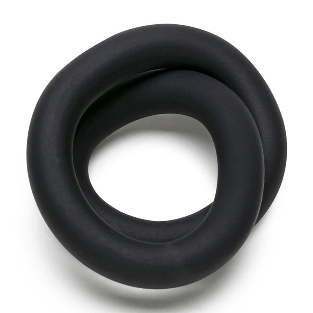 PerfectFit - Siliconen Hefty Wrap Ring - Cockring - 9 / 22,9 cm - Zwart